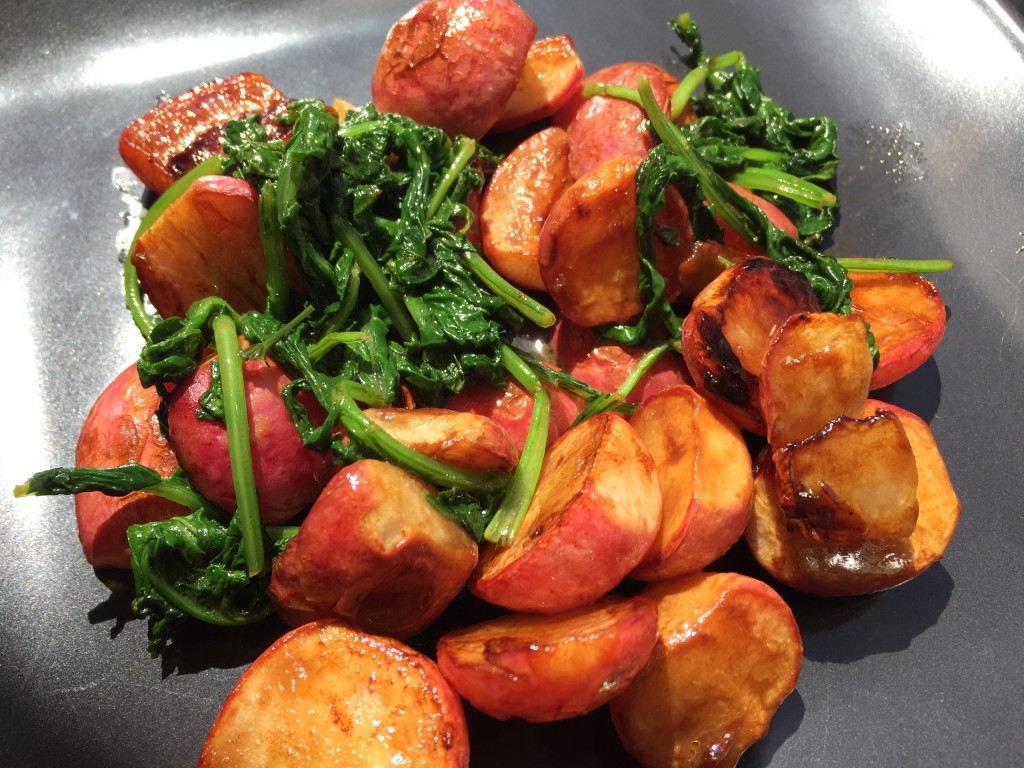 Honey Roasted Radishes with Buttery Greens CSA365